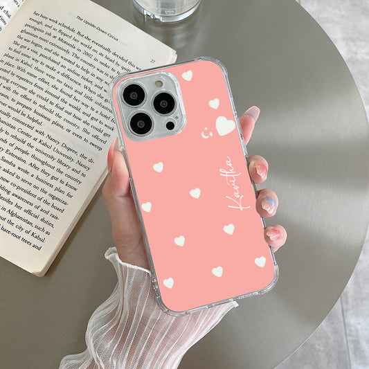 Be Loved Customize Transparent Silicon Case Peach For iQOO