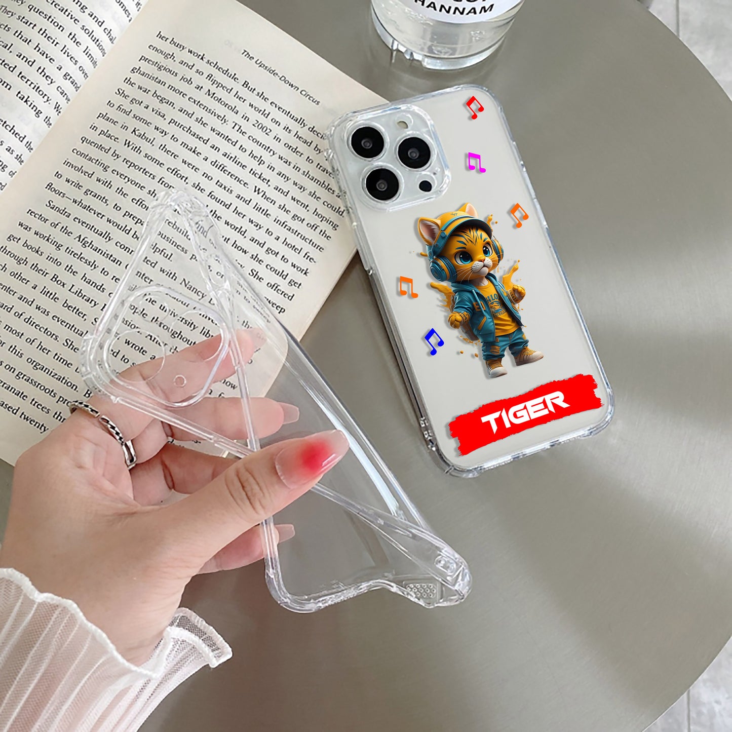Music Cat Customize Transparent Silicon Case For Oppo