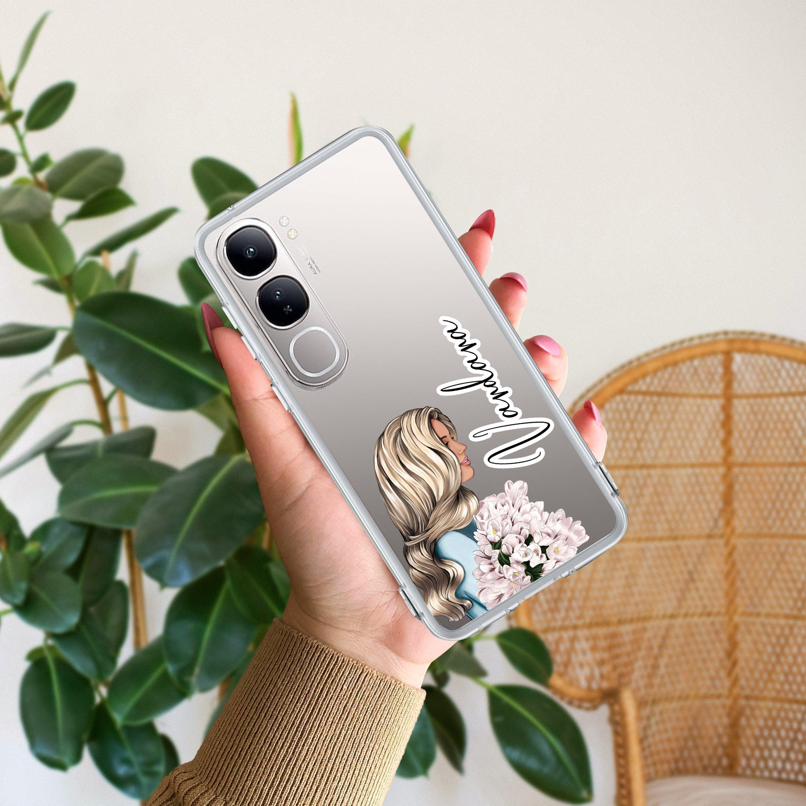 Stylish Girl Customize Transparent Silicon Case For Vivo - ShopOnCliQ