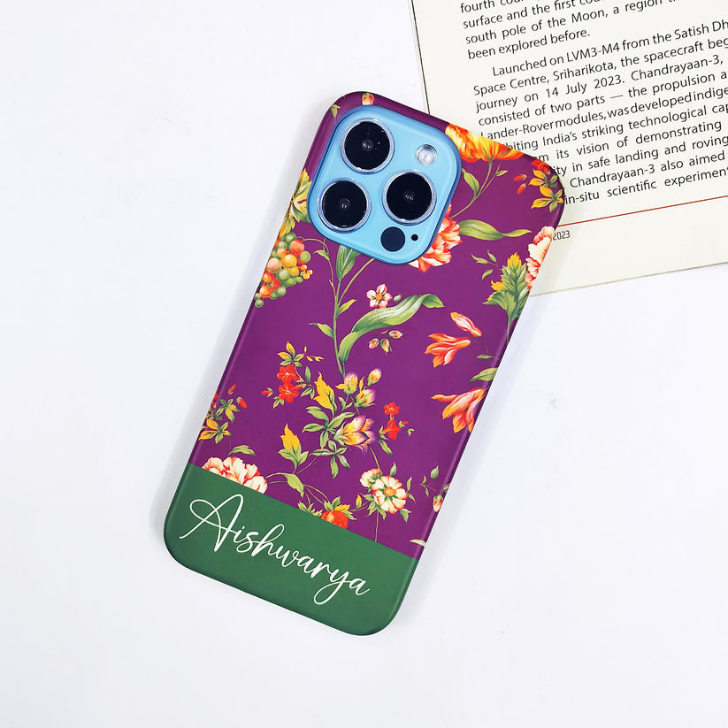 Just Wow Floral Slim Phone Case Cover Color Purple For Redmi/Xiaomi