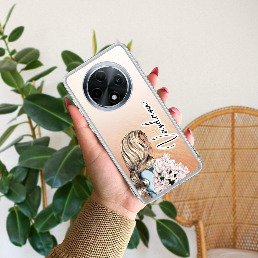 Stylish Girl Customize Anti Yellow Case For Oppo F27 5G