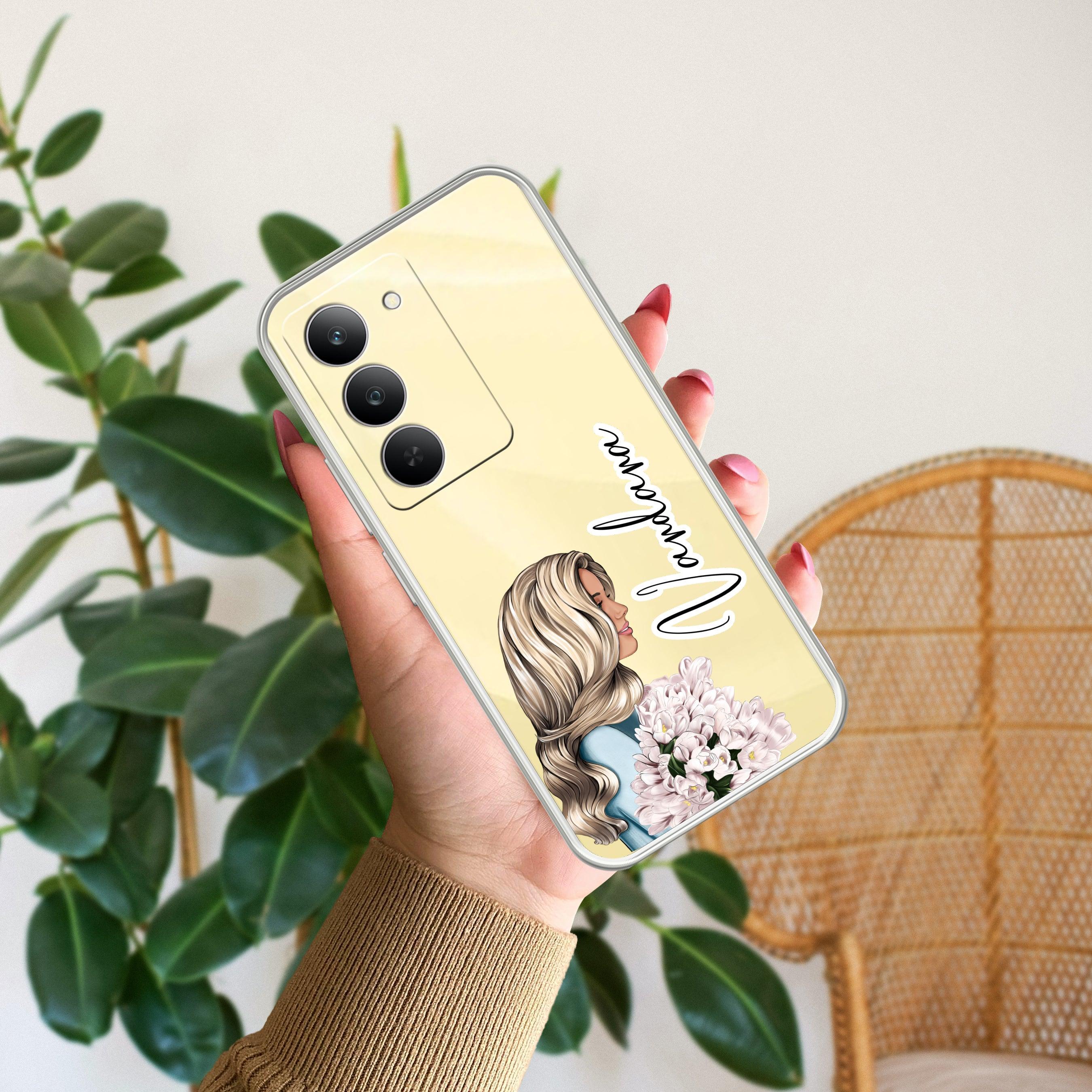 Stylish Girl Customize Anti Yelllow Case For Realme 14x 5G