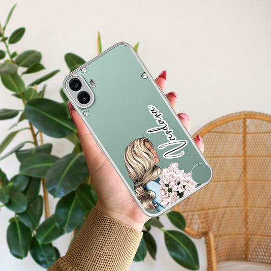 Stylish Girl Customize Transparent Silicon Case For Nothing