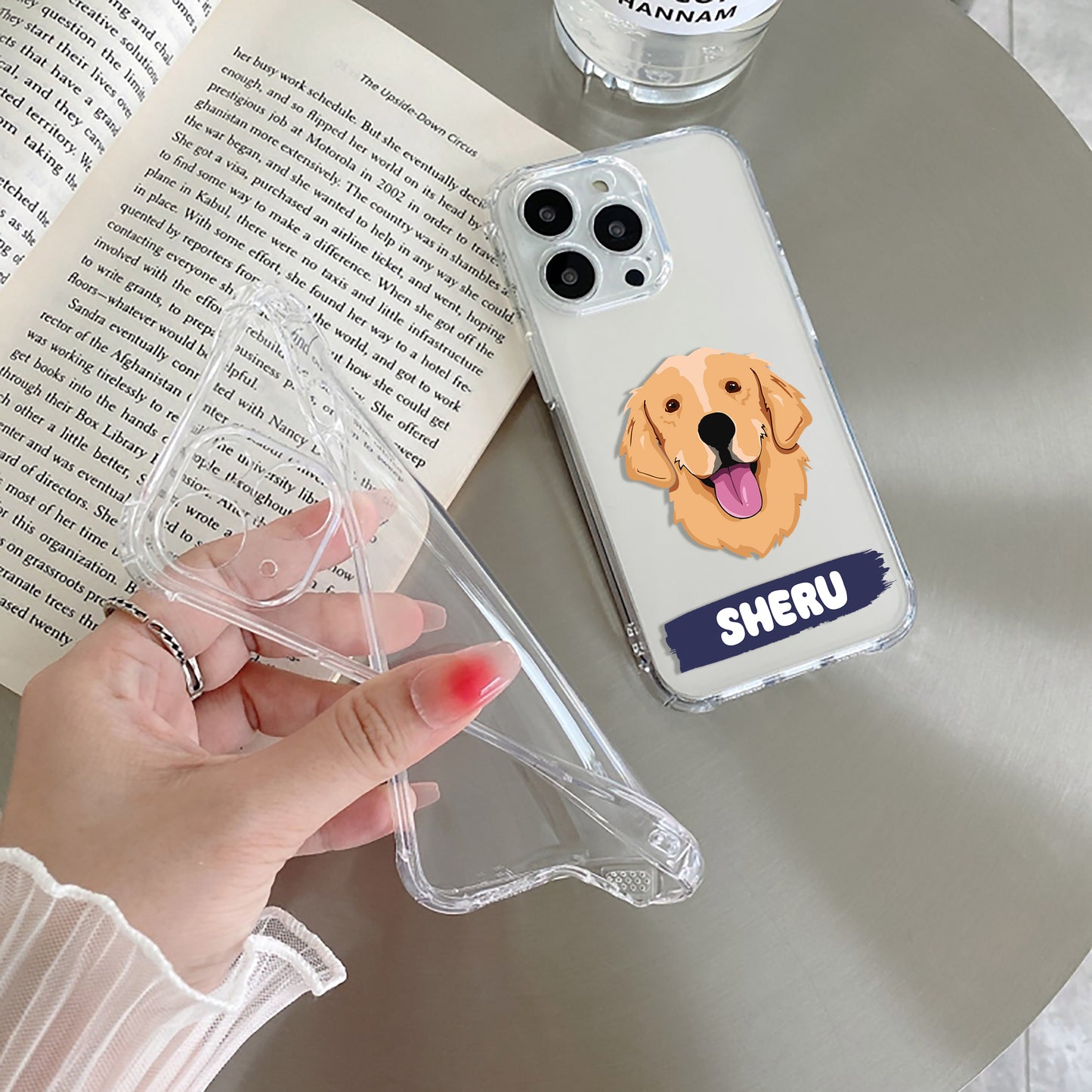Dog Lovers Customize Transparent Silicon Case For iPhone