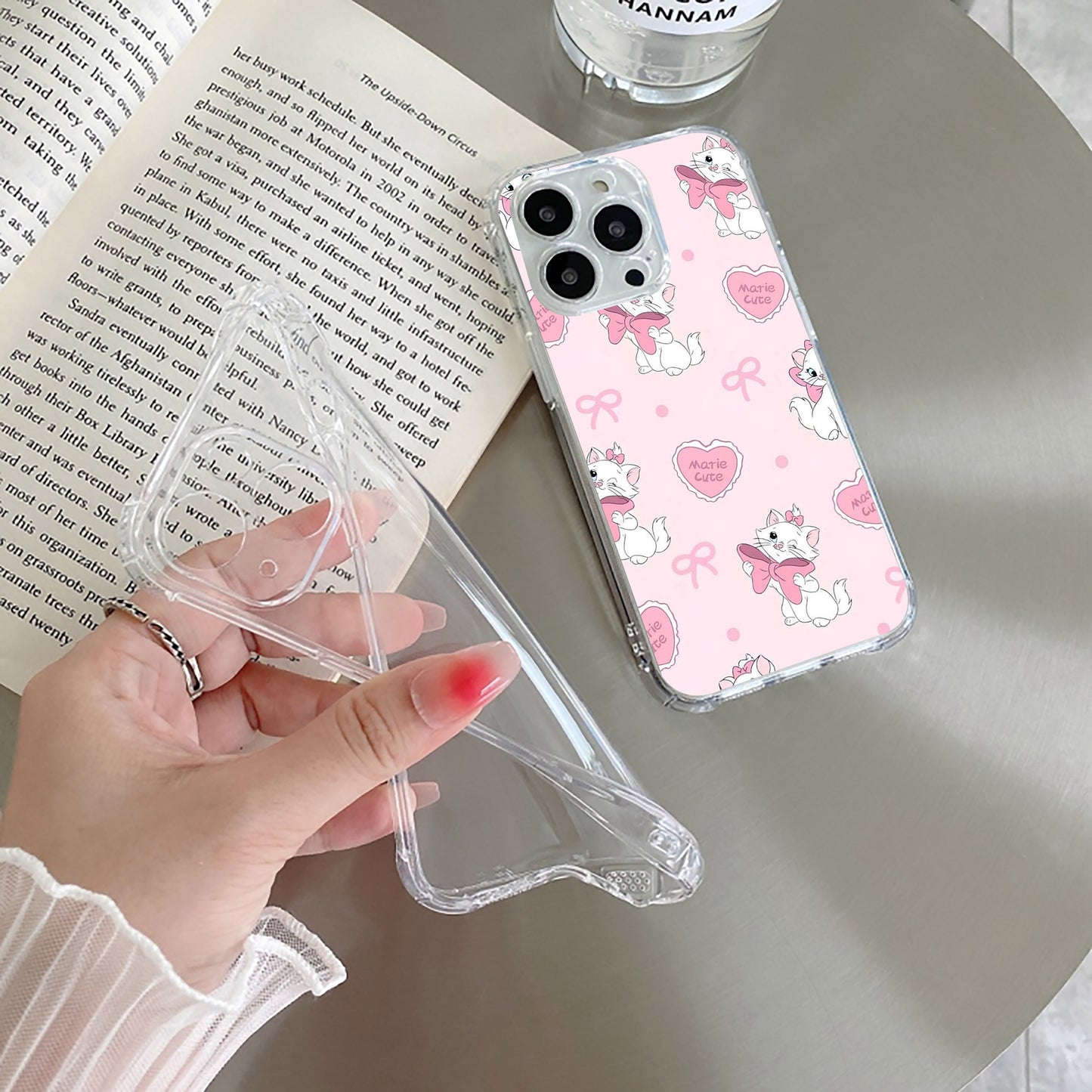 Cute Kitty Bliss Transparent Silicon Case For iPhone