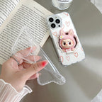 Labubu Trendy Transparent Silicon Case For iPhone 15 Plus
