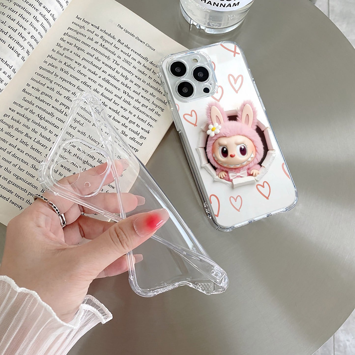 Labubu Trendy Transparent Silicon Case For iPhone