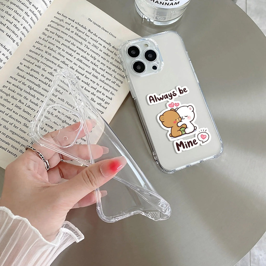 Cute Cuddle Bears Transparent Silicon Case For iQOO Neo 7 Pro 5G