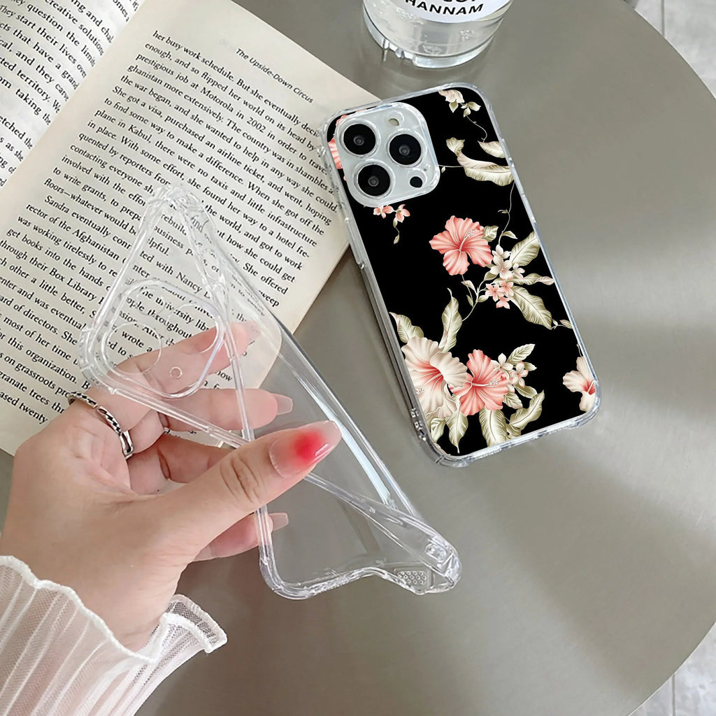 Retro Floral Transparent Silicon Case For iQOO Neo 7 Pro 5G