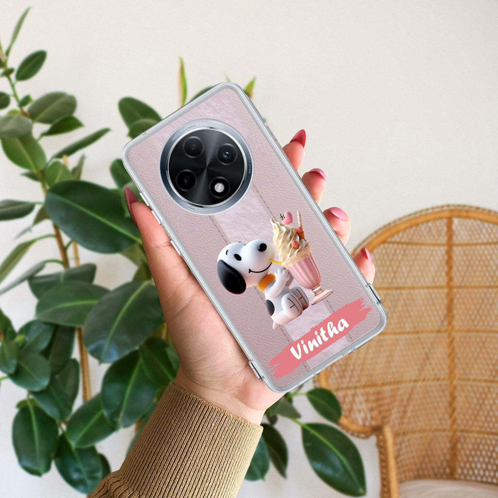 Snoopy Customize Anti Yellow Case For Oppo F27 Pro Plus 5G