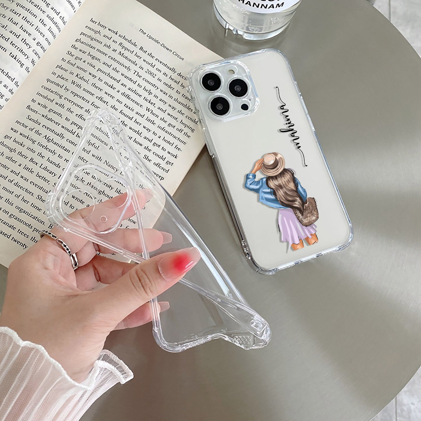 Girl With Hat Customize Transparent Silicon Case For Oppo