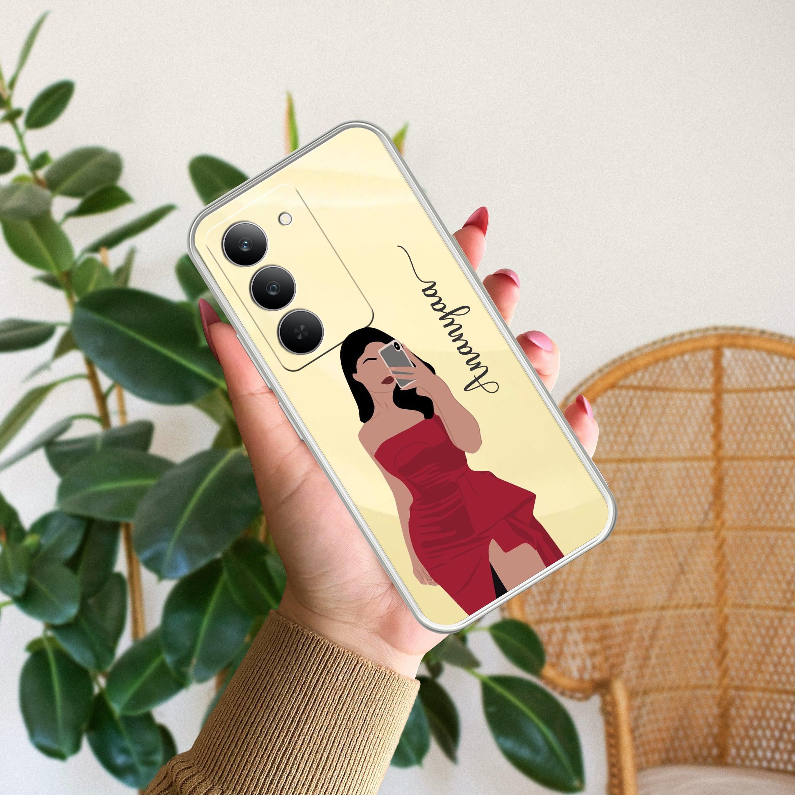 Scarlet Selfie Customize Transparent Silicon Case For Realme C73 5G