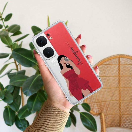 Scarlet Selfie Customize Transparent Silicon Case For iQOO