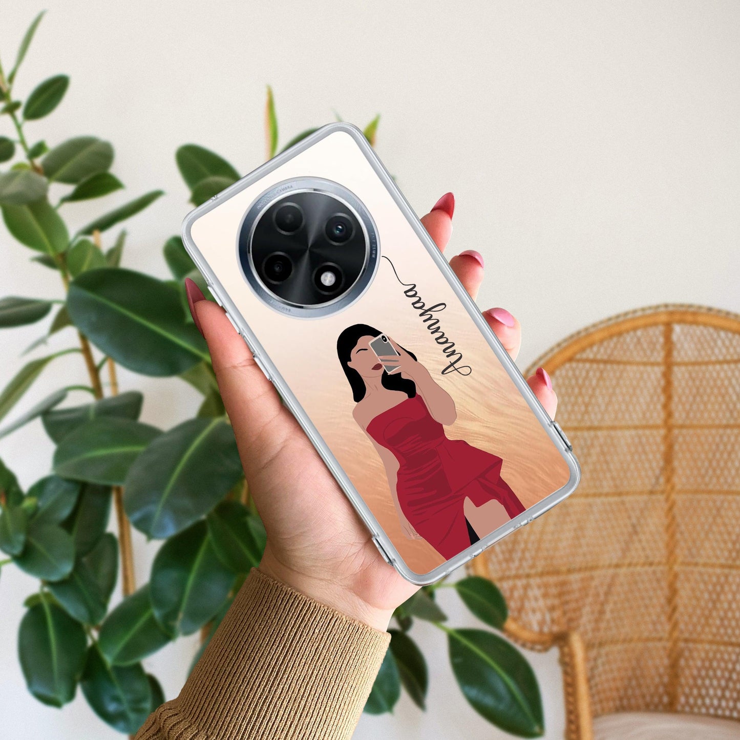 Scarlet Selfie Customize Transparent Silicon Case For Oppo