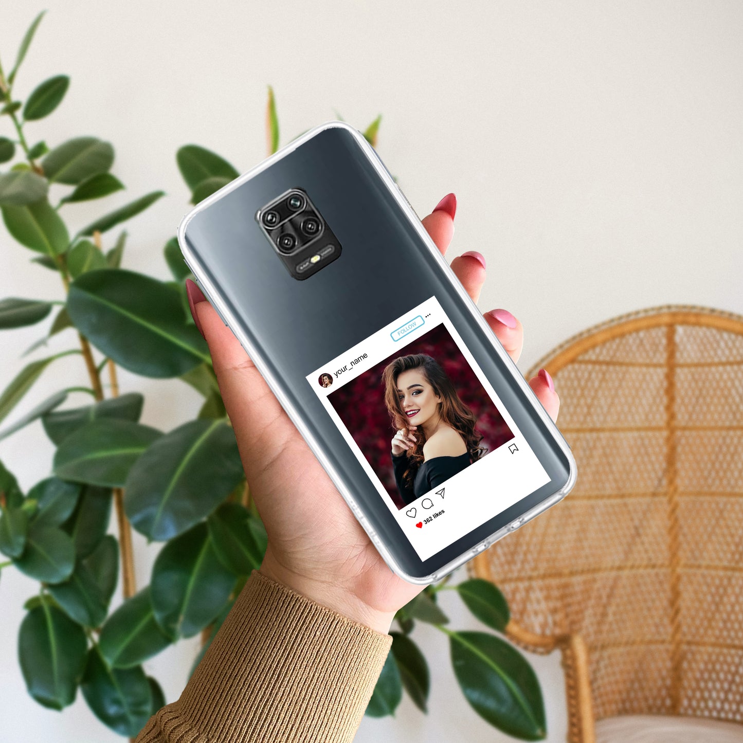 Customize Photo With Name Transparent Silicon Case For Redmi/Xiaomi