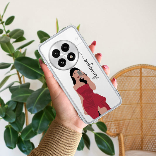 Scarlet Selfie Customize Transparent Silicon Case For OnePlus