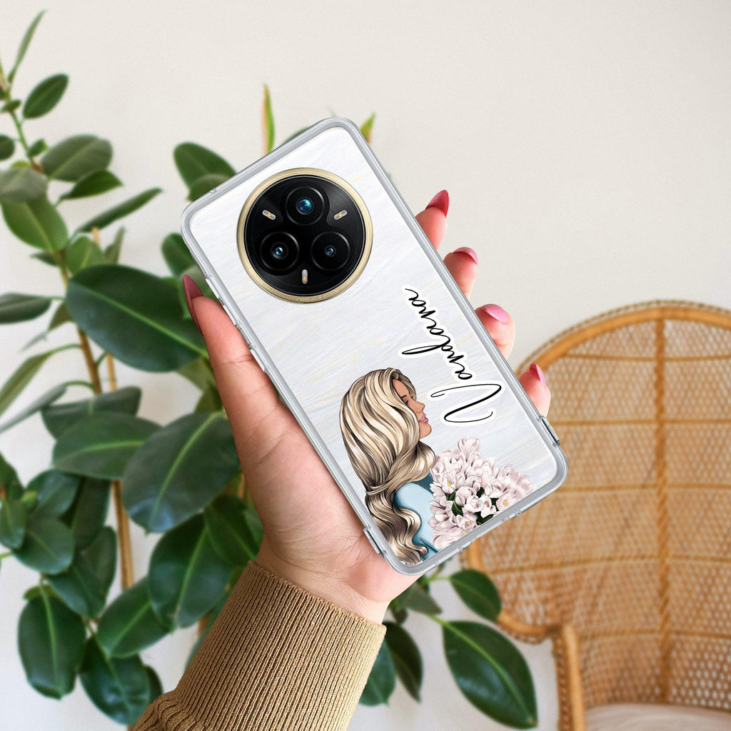Stylish Girl Customize Transparent Silicon Case For Realme 11 5G