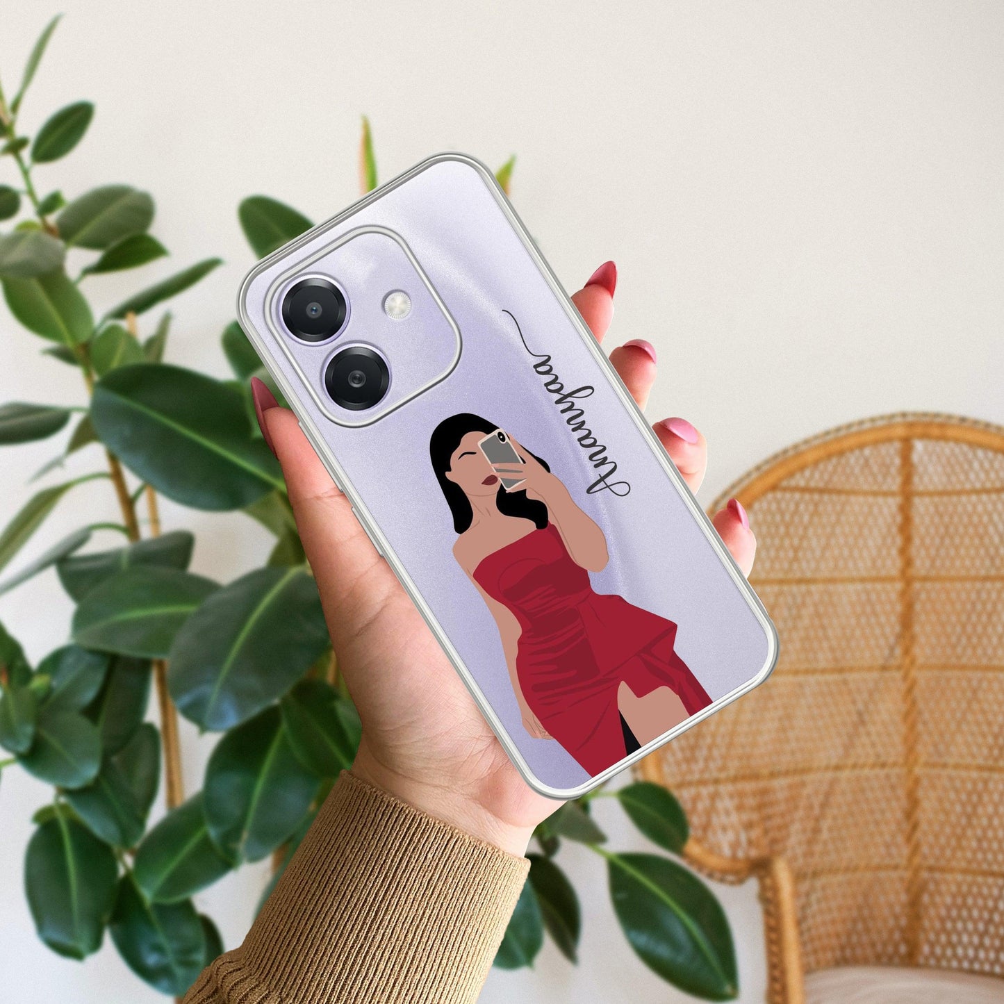 Scarlet Selfie Customize Transparent Silicon Case For Oppo