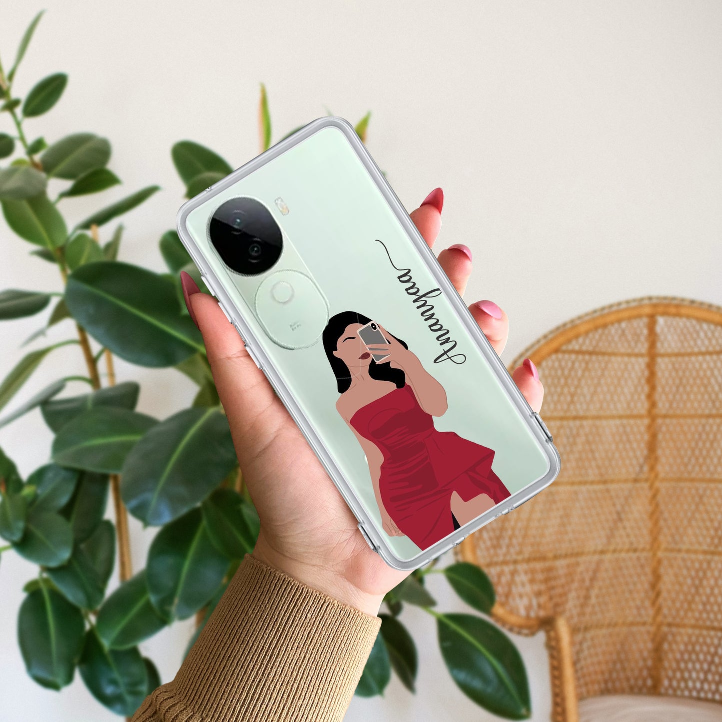 Scarlet Selfie Customize Transparent Silicon Case For iQOO