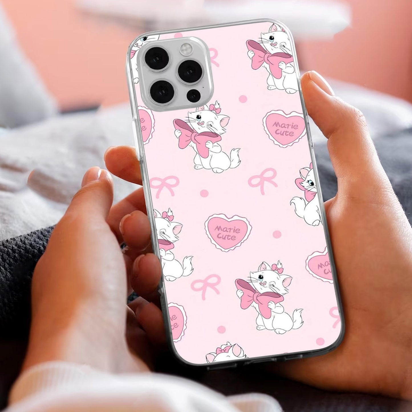 Cute Kitty Bliss Transparent Silicon Case For Google