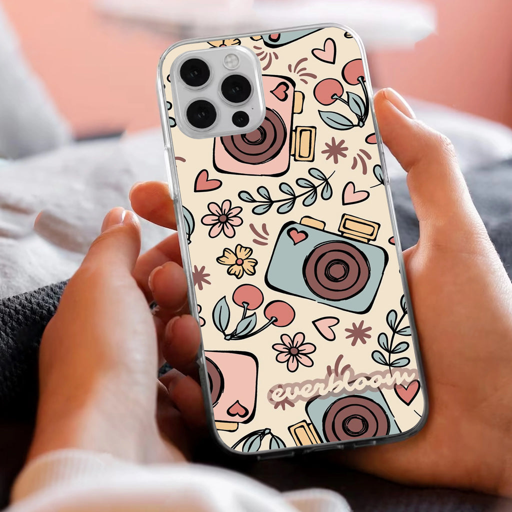 Summer Camera Anti Yellow Clear Case For iPhone 14 Pro Max