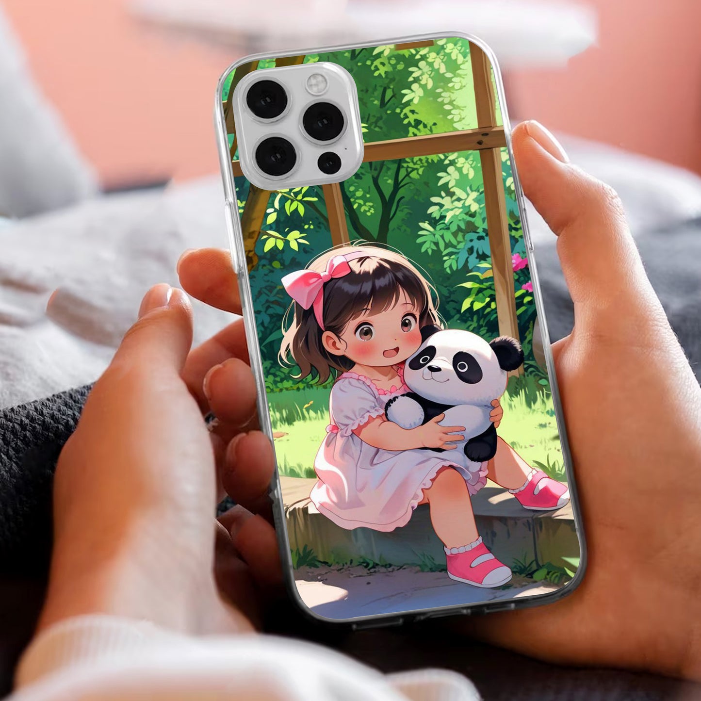 Blush & Panda Transparent Silicon Case For iPhone - ShopOnCliQ