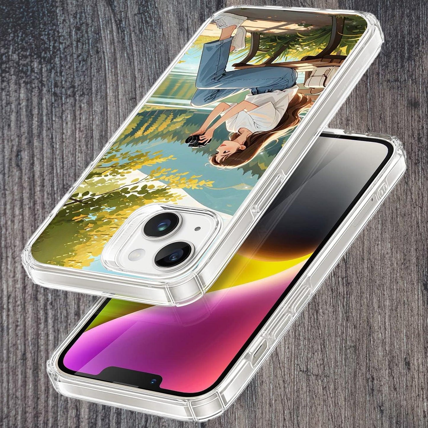 Nature’s Frame Transparent Silicon Case For iQOO