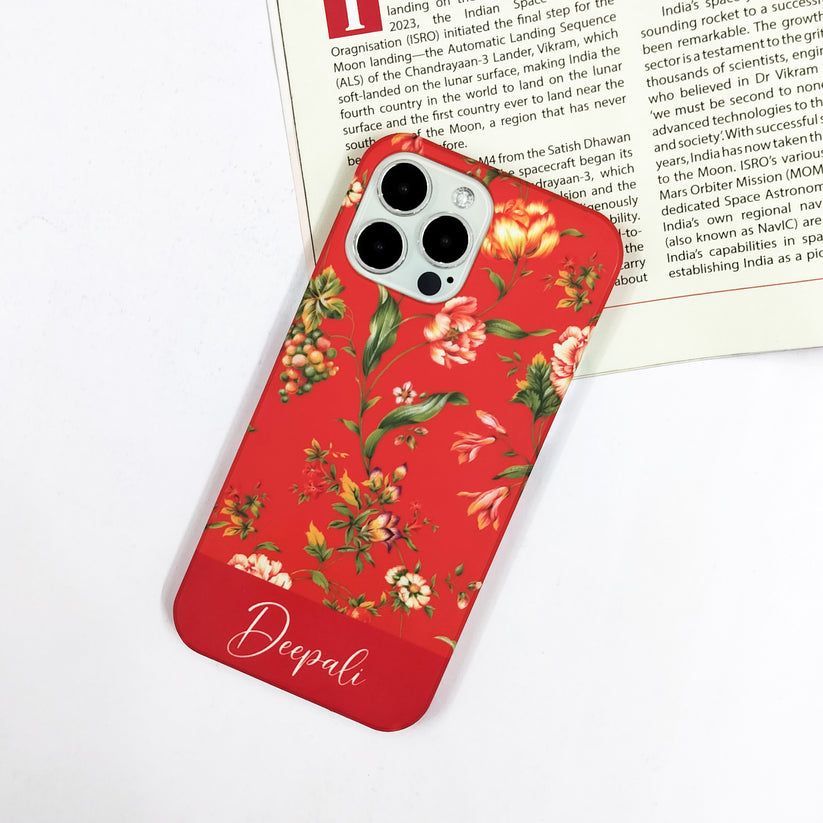 Just Wow Floral Slim Phone Case Cover Color Orange For Redmi/Xiaomi