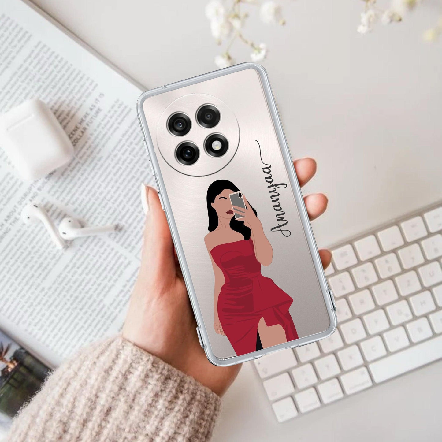 Scarlet Selfie Customize Transparent Silicon Case For OnePlus