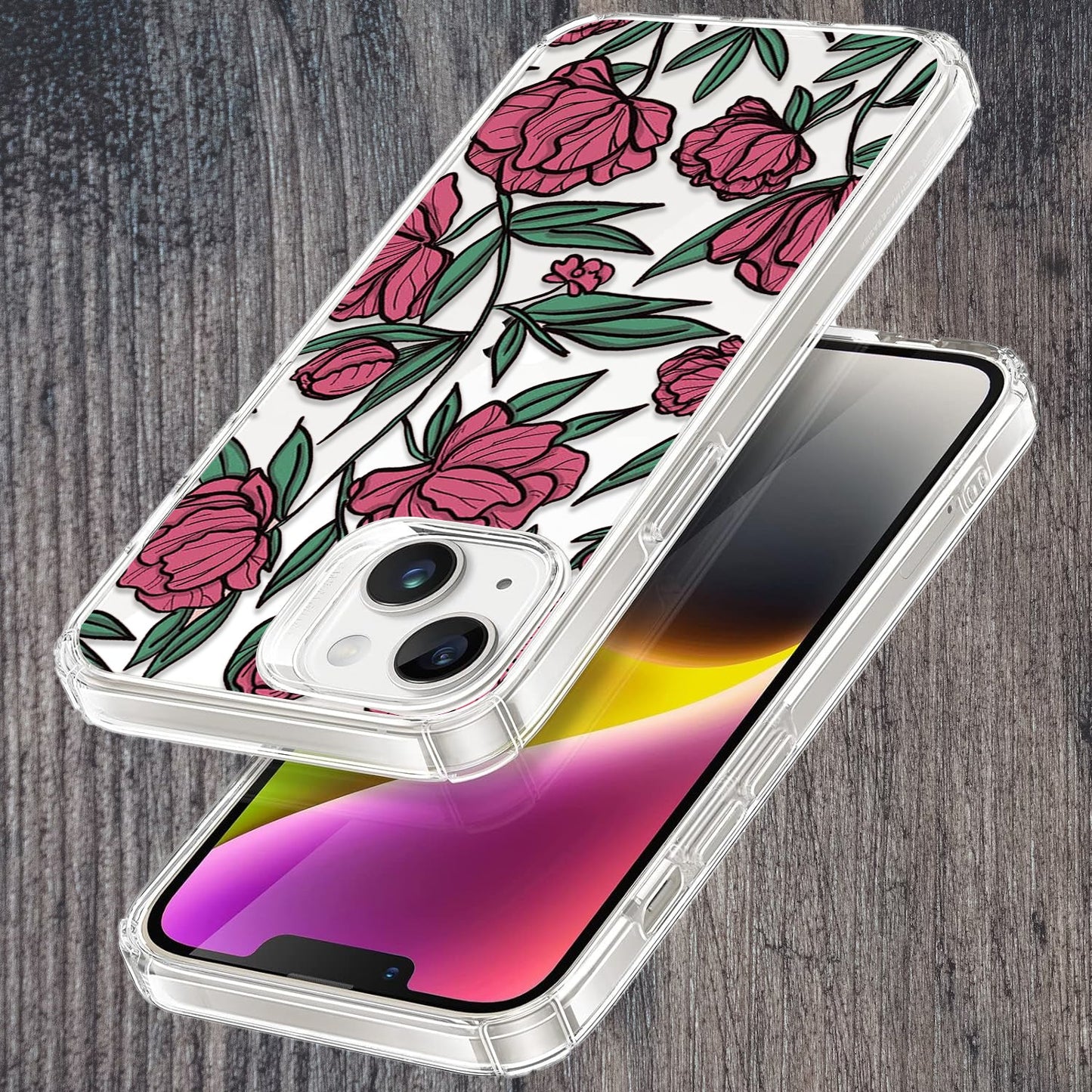Wild Rose Transparent Silicon Case For Google