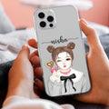 Candy Wink Customize Anti Yellow Clear Case For iPhone 13 Pro Max