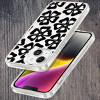 Black and White Flower Transparent Silicon case For Google Pixel 10 Pro XL