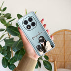 Stylish Girl With Cap Customize Transparent Silicon Case For Redmi 13 5G
