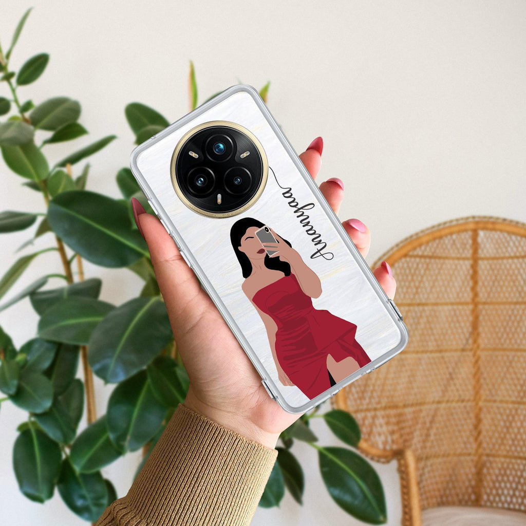 Scarlet Selfie Customize Transparent Silicon Case For Realme 11 5G