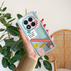 Stickers Happiest Person Transparent Silicon Case Peach For Redmi 13C 4G