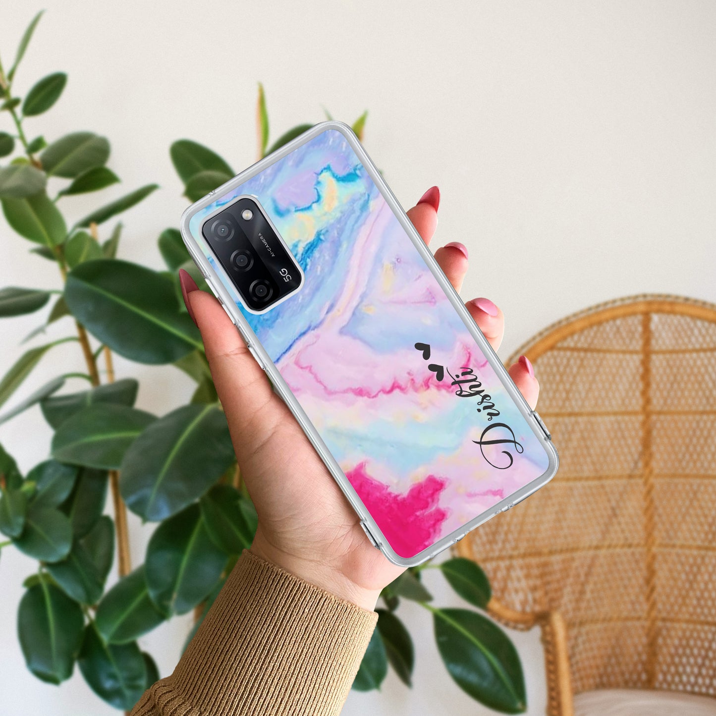 Customized Rainbow Silicon Case For Oppo