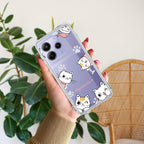 Cute Cat Customize Transparent Silicon Case For Redmi A5 4G