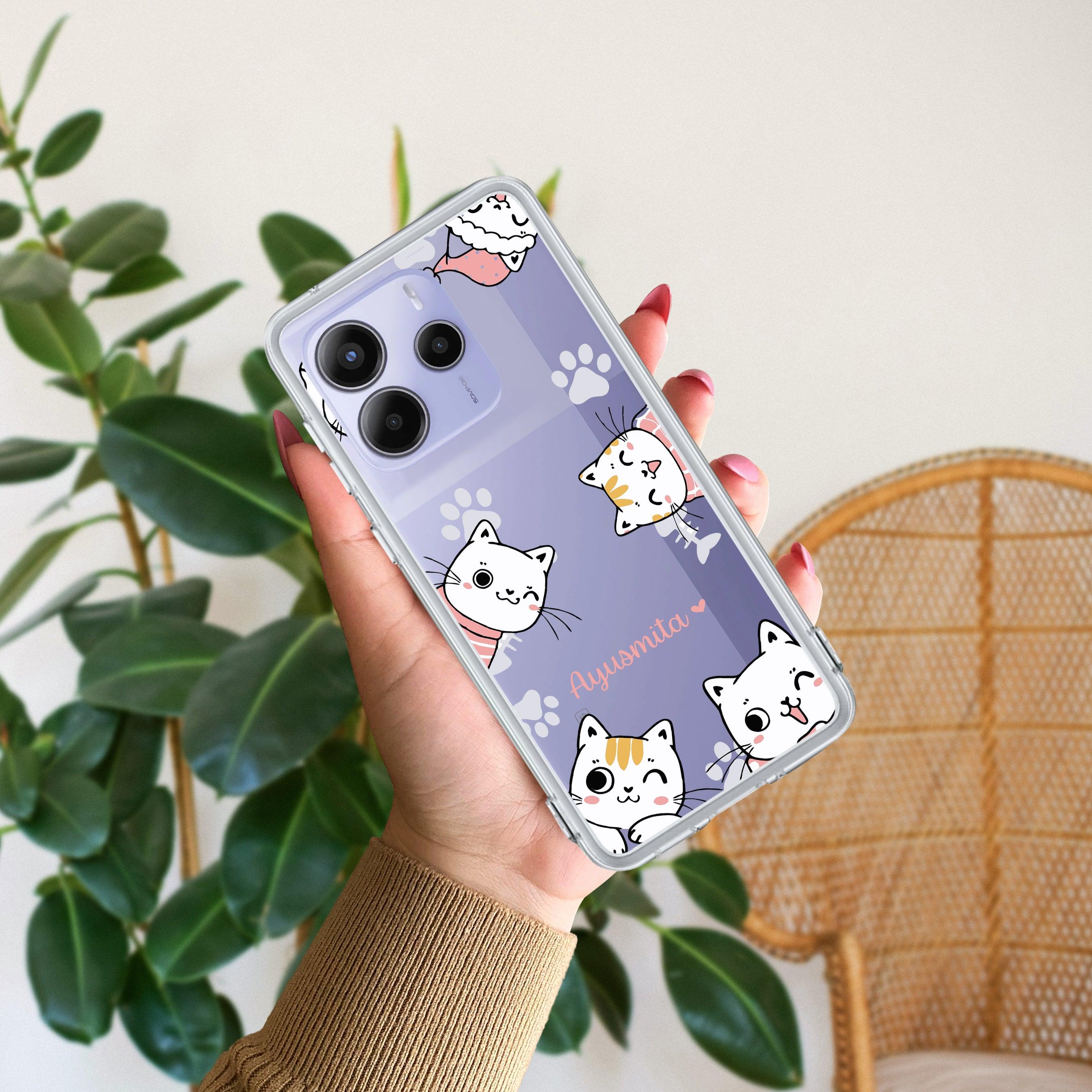 Cute Cat Customize Transparent Silicon Case For Redmi/Xiaomi - ShopOnCliQ