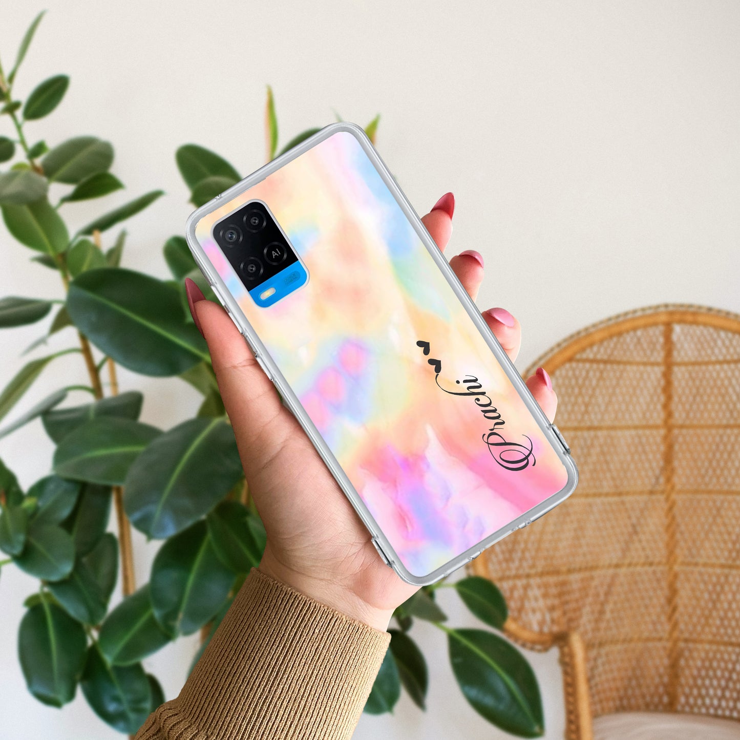 Customized Rainbow Silicon Case For Oppo