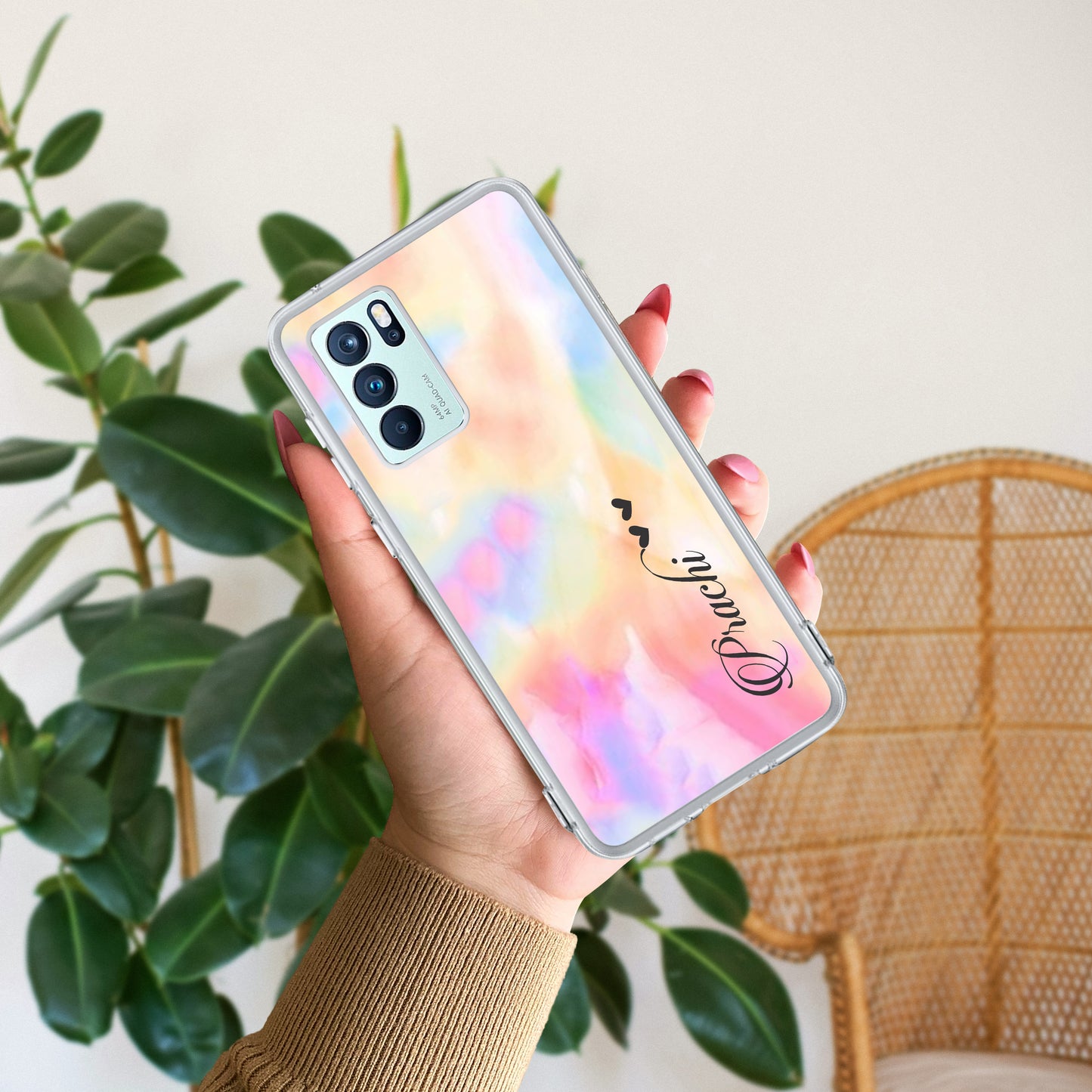 Customized Rainbow Silicon Case For Oppo