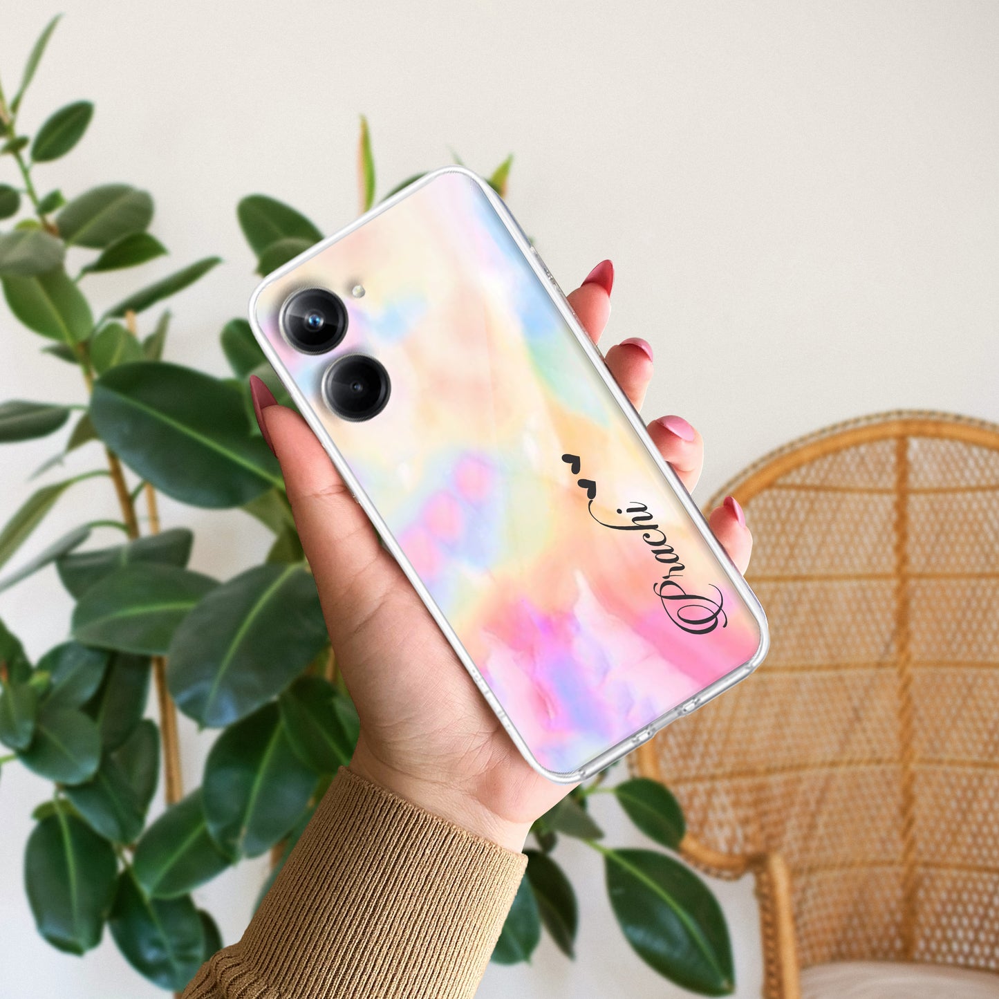 Customized Rainbow Silicon Case For Realme/Narzo