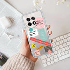 Stickers Happiest Person Transparent Silicon Case Peach For OnePlus Nord CE 2 Lite