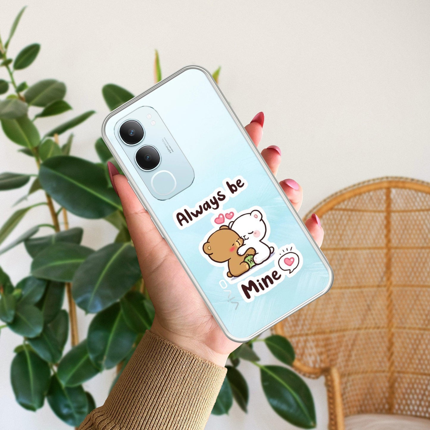 Cute Cuddle Bears Transparent Silicon Case For Vivo