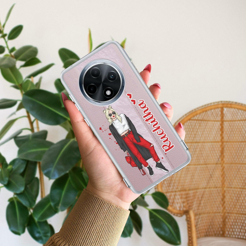 Attitude Girl Customize Transparent Silicon Case For Oppo Reno 11 Pro 5G