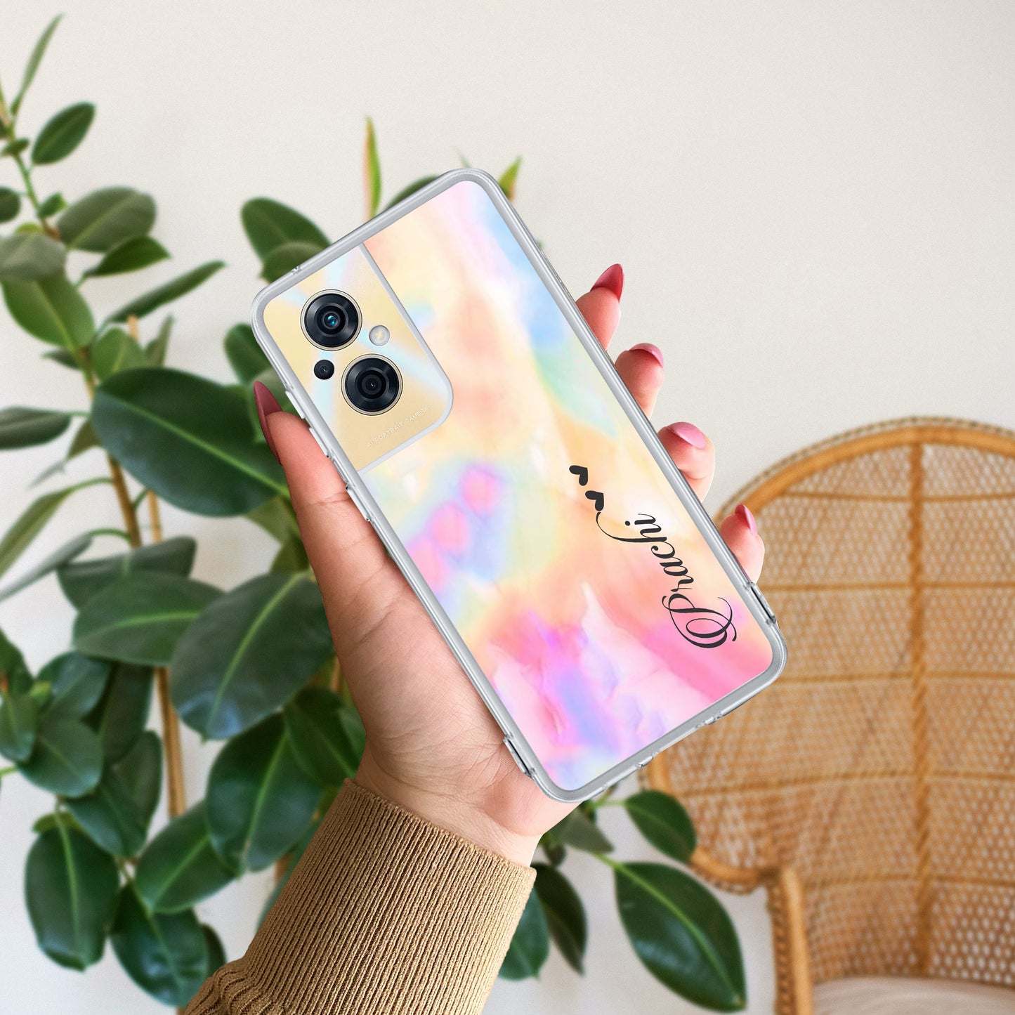 Customized Rainbow Silicon Case For Oppo