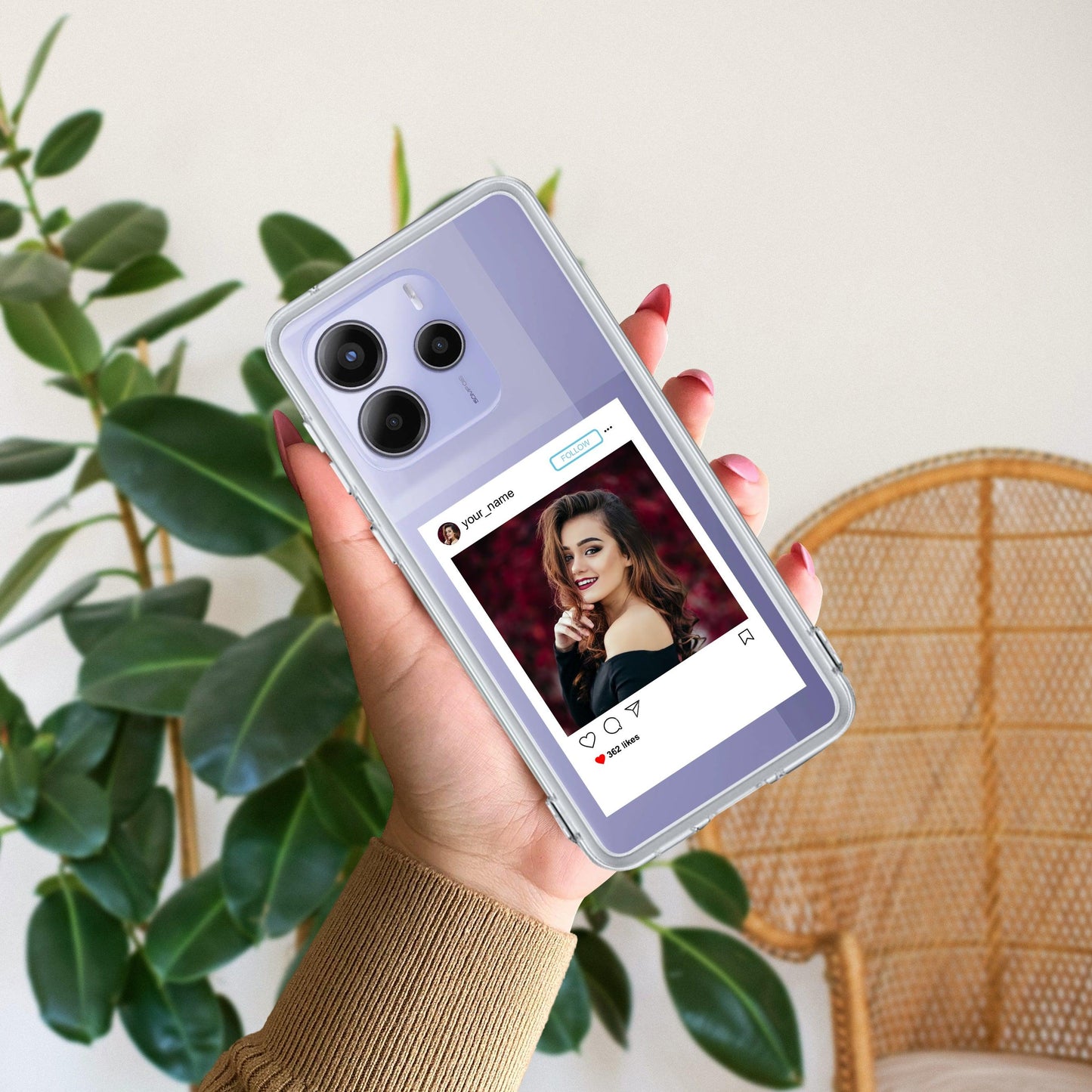 Customize Photo With Name Transparent Silicon Case For Redmi/Xiaomi