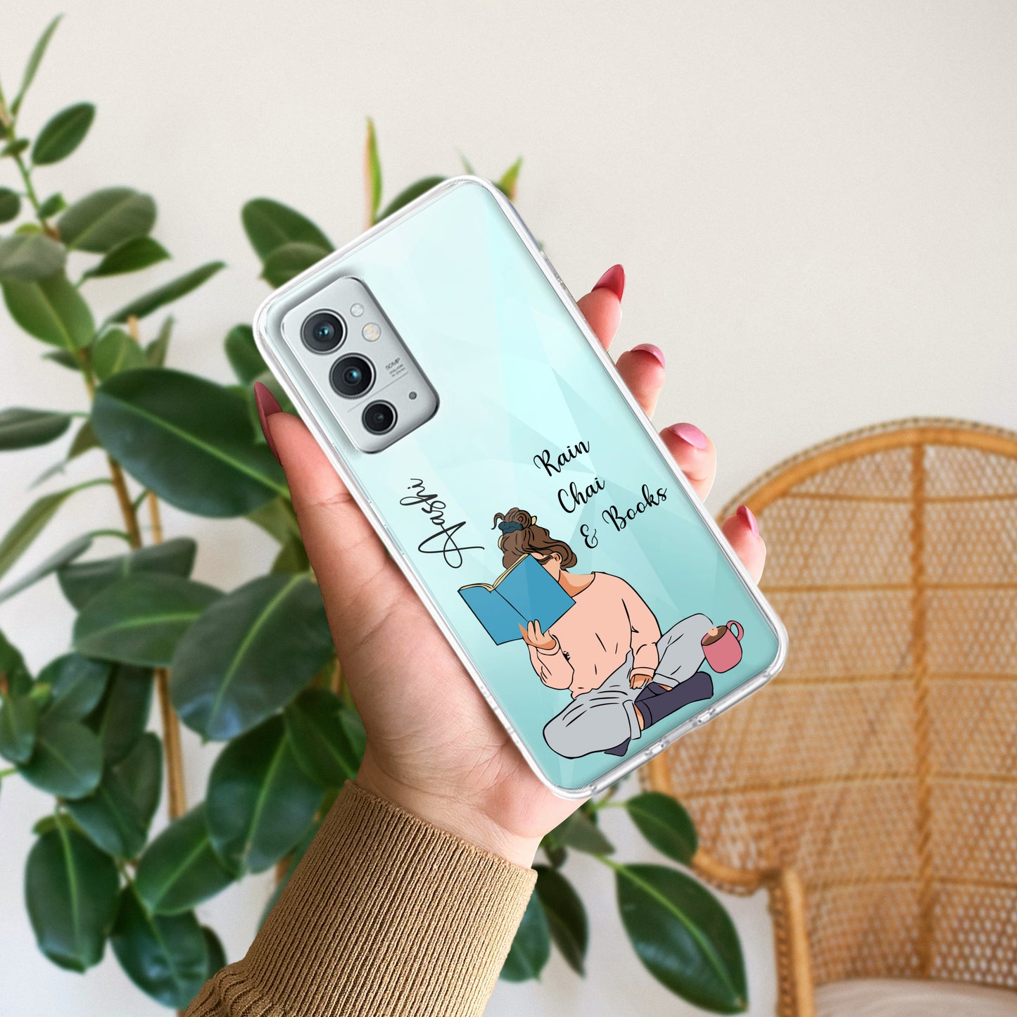 Girl with Book Customize Transparent Silicon Case For OnePlus