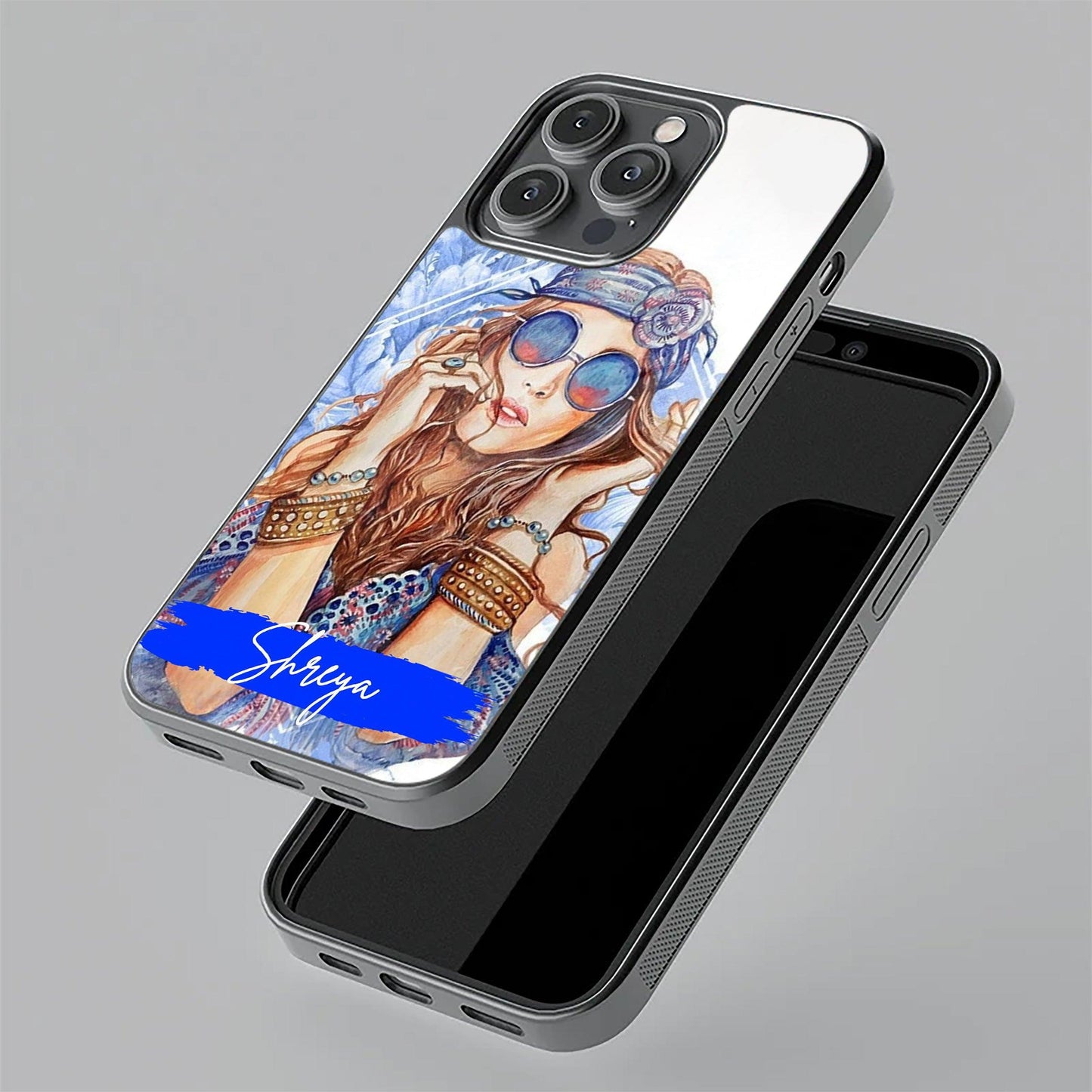 Bindass Babe Customize Glass Case Cover For Vivo