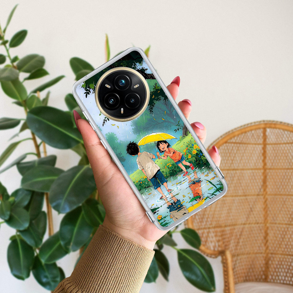 Raindrop Moments Transparent Silicon Case For Realme 11 5G