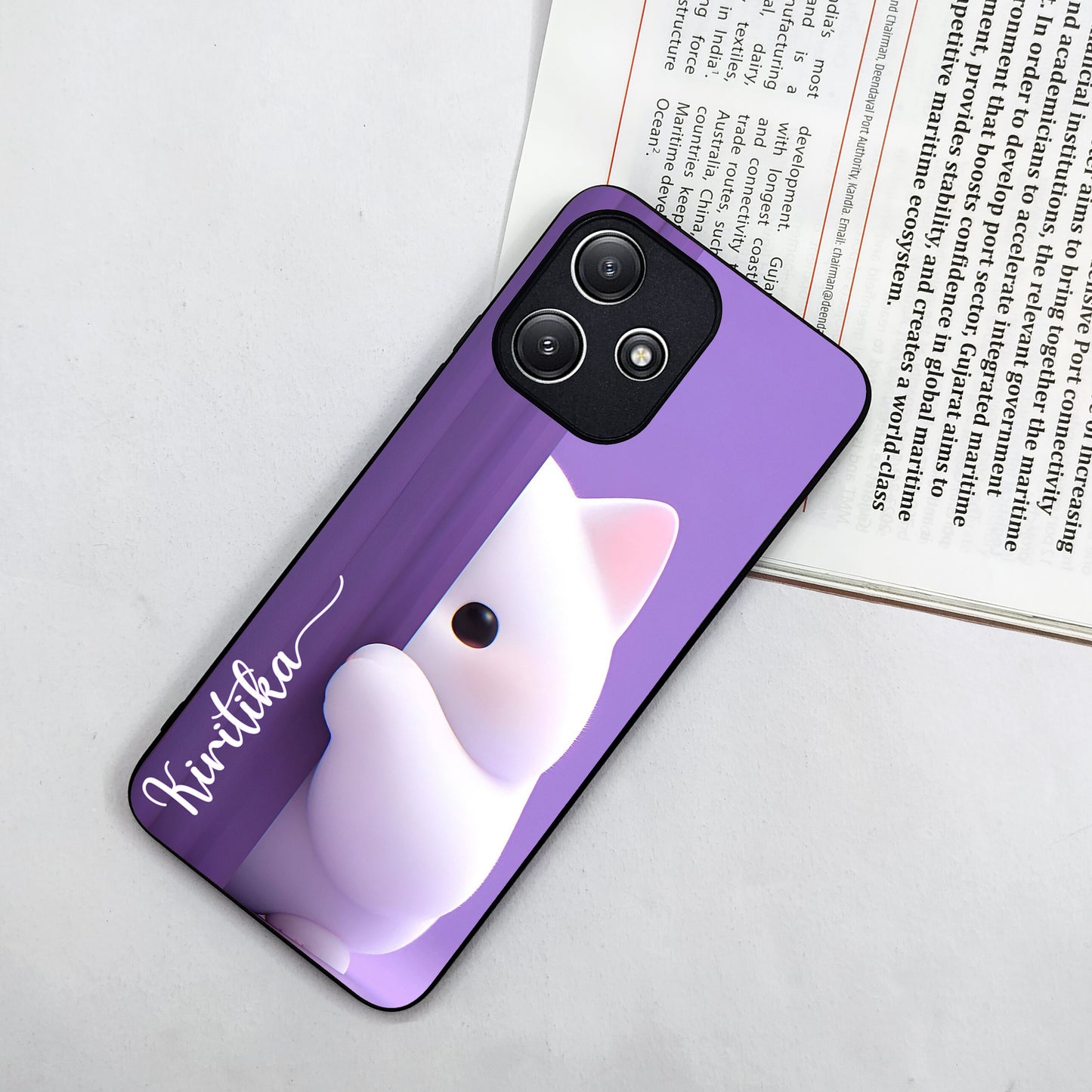 Cute Kittens Glossy Metal Case Cover For Redmi